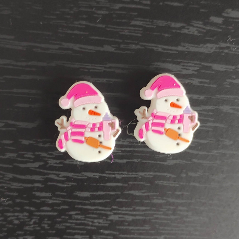 Topes para agujas - Muñeco de nieve